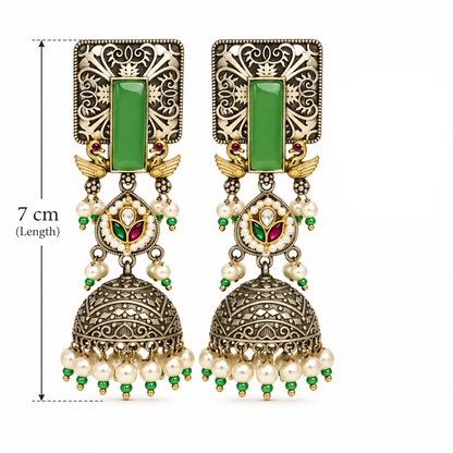 Mumtaj Green Jhumka