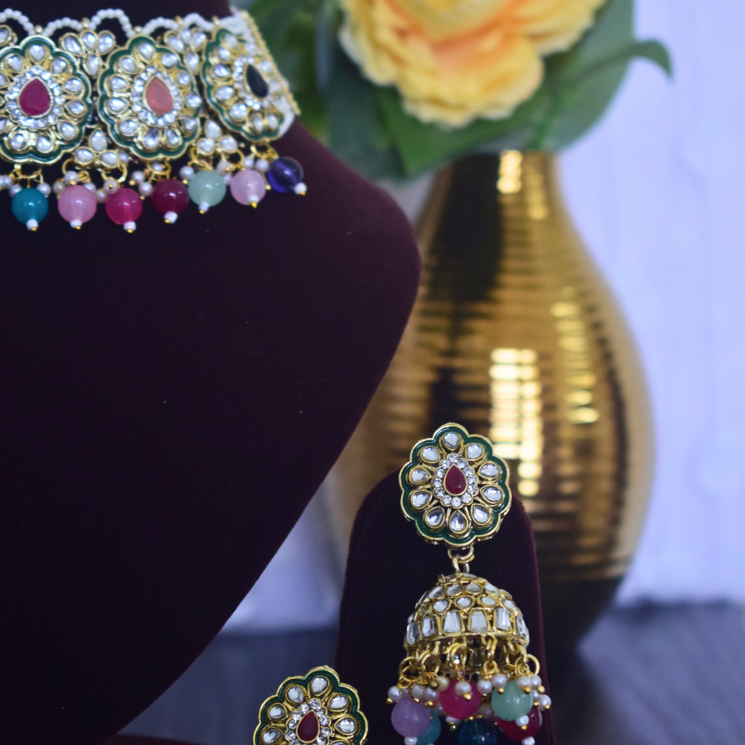 MULTICOLOR TAANI CHOKER SET