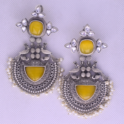 Aishwarya Silver Oxidised Earrings