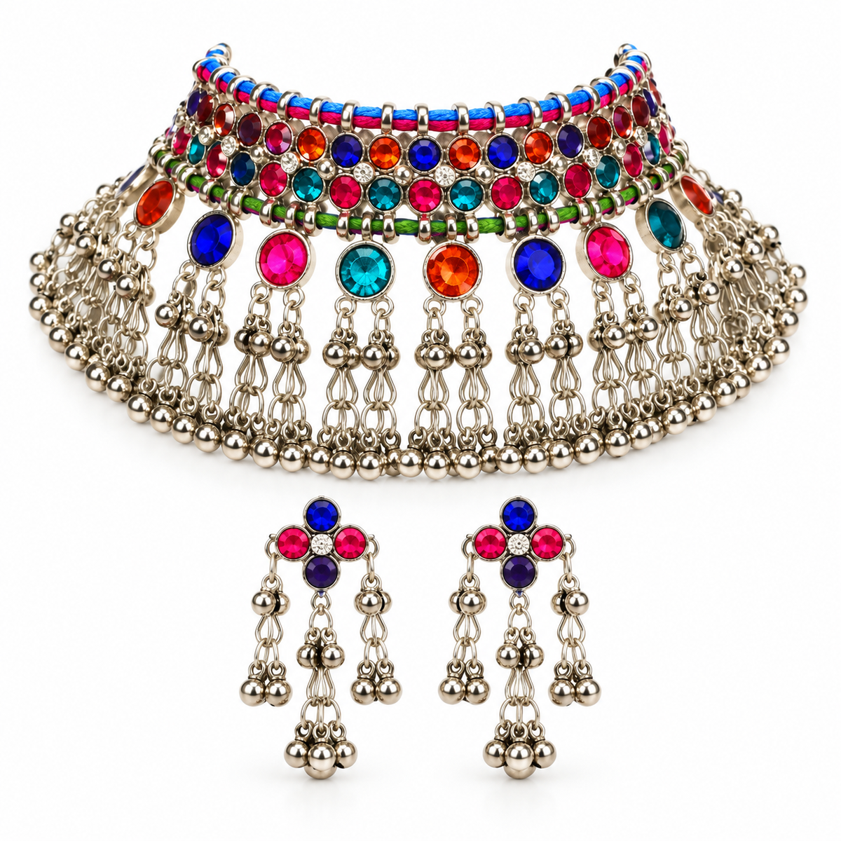 Maheshni Oxidised Choker Necklace