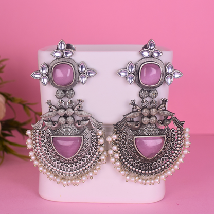 Aishwarya Silver Oxidised Earrings