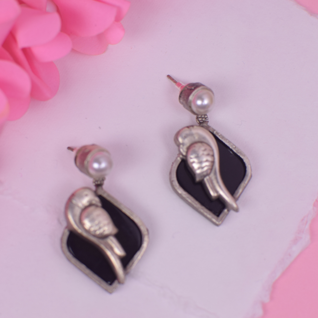 Parakeet earrings