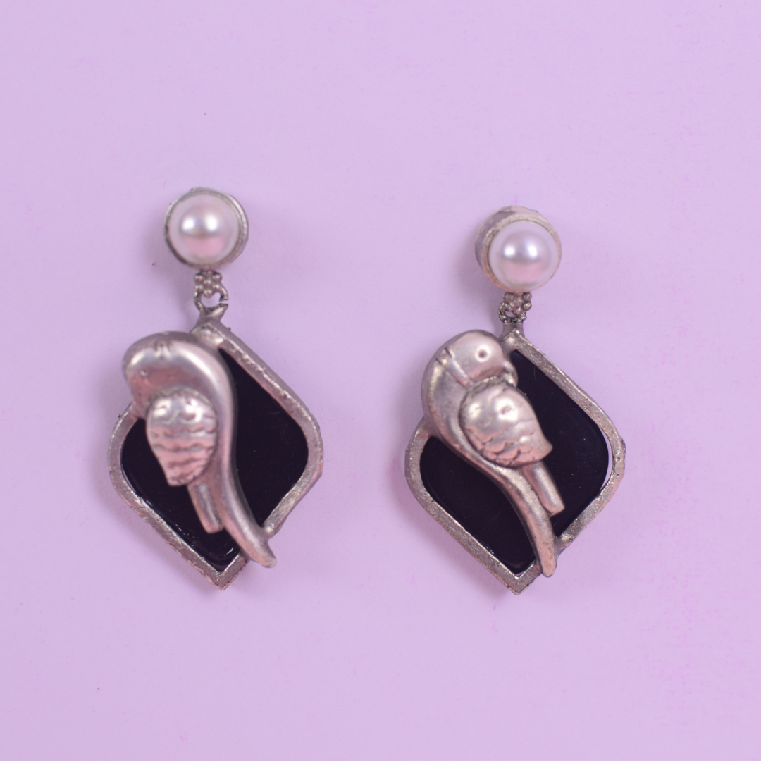 Parakeet earrings