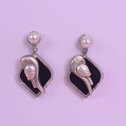 Parakeet earrings