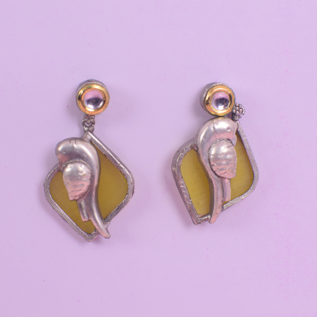 Parakeet earrings