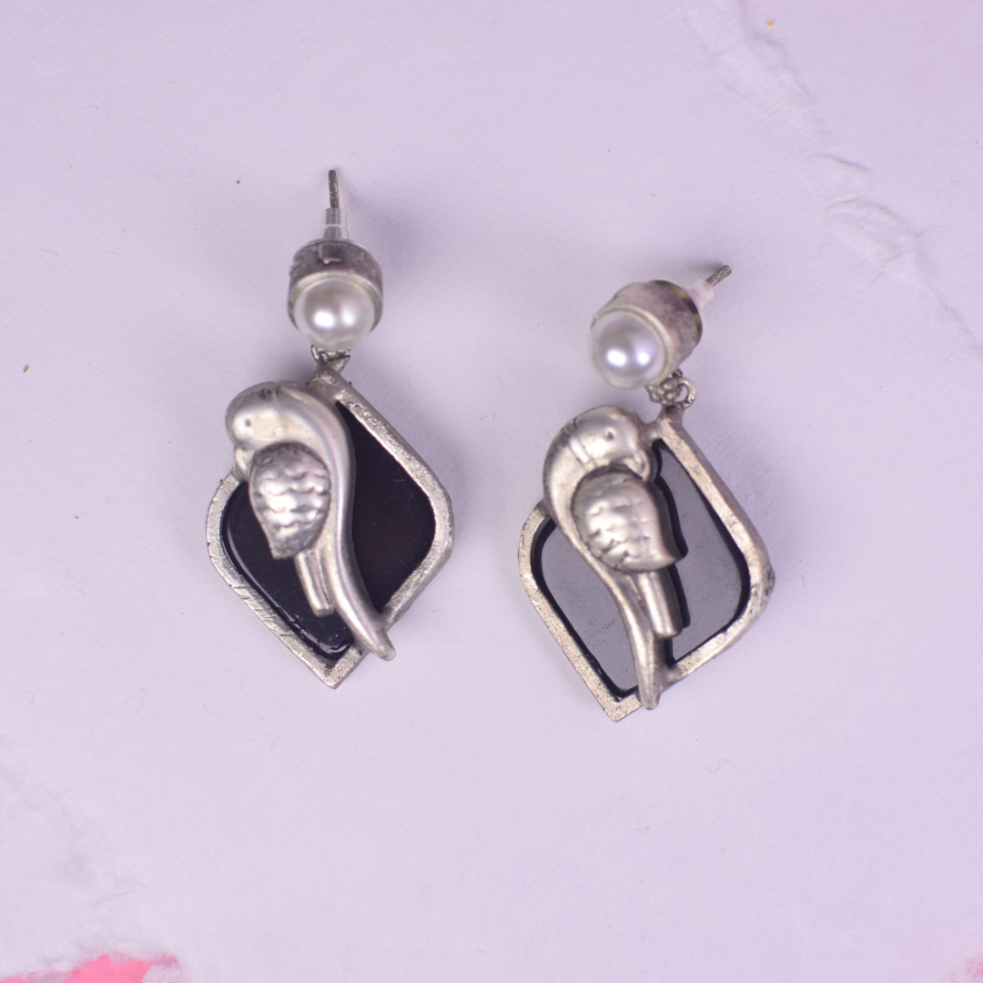 Parakeet earrings