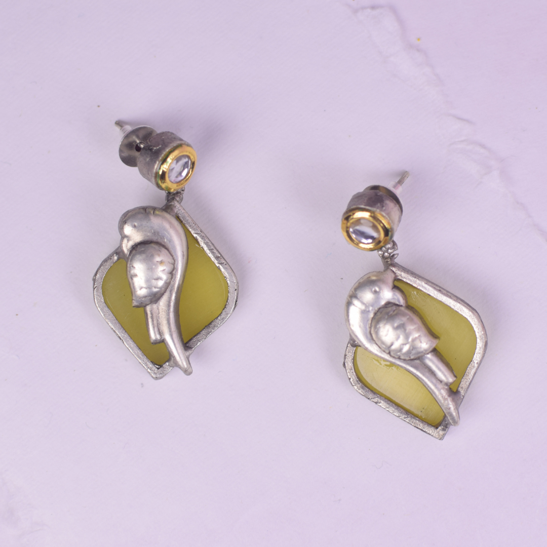 Parakeet earrings