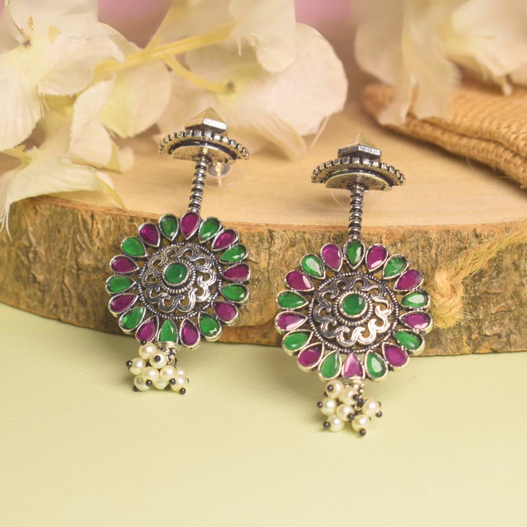 SANVI ROUND DROP EARRINGS