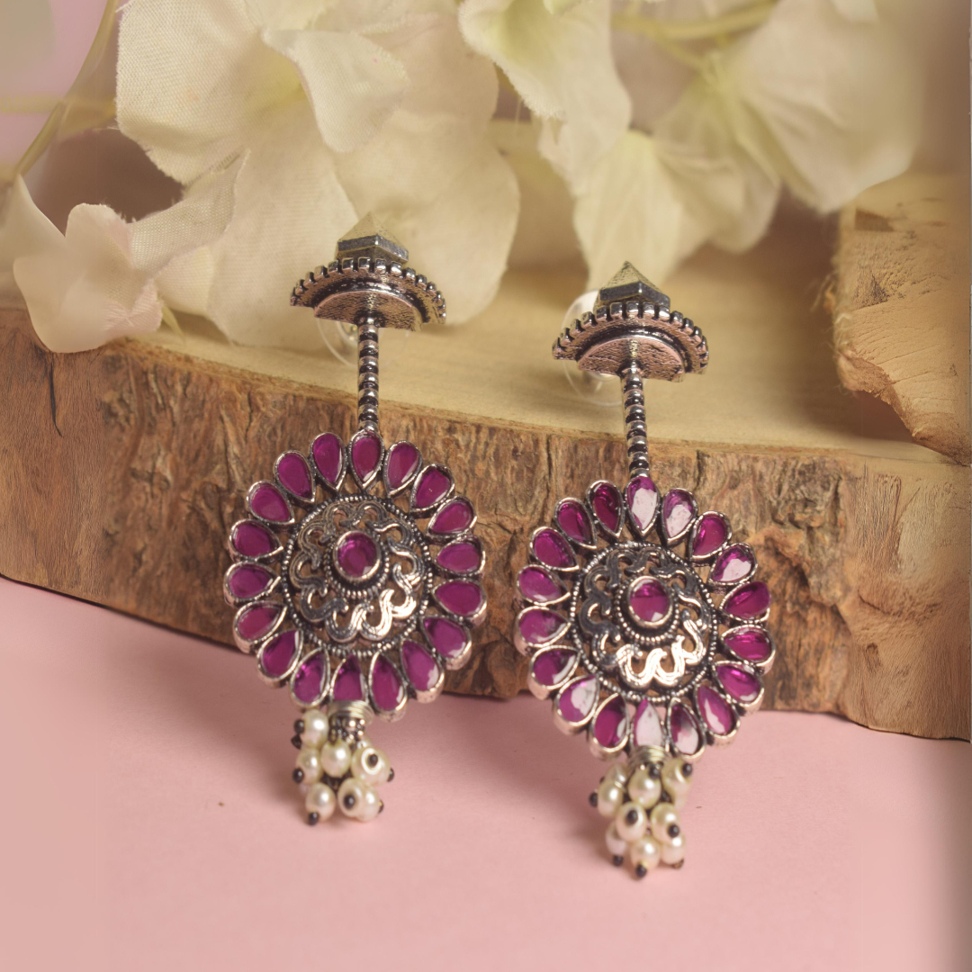 SANVI ROUND DROP EARRINGS