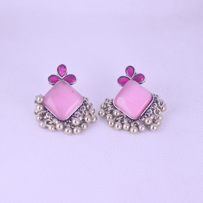 Sohni Silver Oxidised Studs