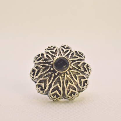 Soorya Black Oxidised Ring