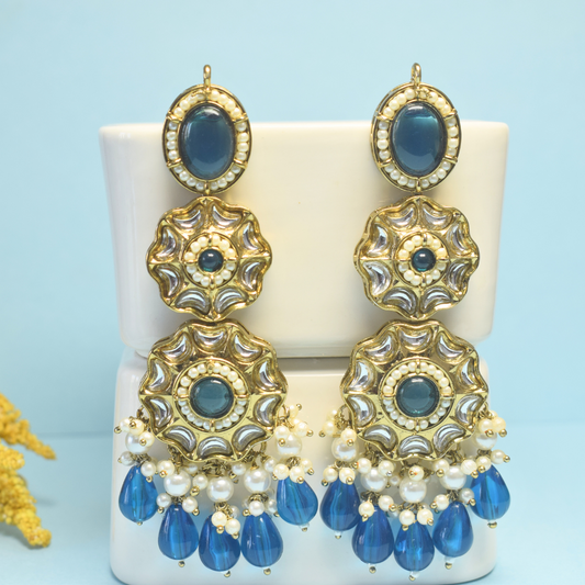 TURQUOISE RAHA DANGLERS