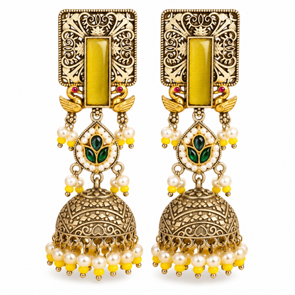 Mumtaj Yellow Jhumka